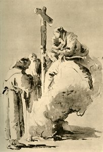 Madonna med två heliga munkar, mitten av 1700-talet, 1928 av Giovanni Battista Tiepolo