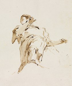 Manlig(?) Figur sedd underifrån av Giovanni Battista Tiepolo