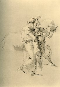 Gammal man och ung soldat, mitten av 1700-talet, 1928 av Giovanni Battista Tiepolo