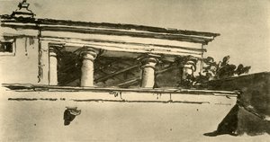 Pilar Hall of a Villa, 1757, 1928 av Giovanni Battista Tiepolo