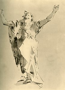 Profeten med armarna höjda, mitten av 1700-talet, 1928 av Giovanni Battista Tiepolo