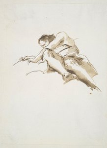 Liggande mansfigur sedd underifrån av Giovanni-Battista Tiepolo