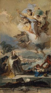 Saint Thecla ber för den pestdrabbade, 1758-59 av Giovanni Battista Tiepolo