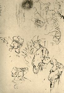 Satyr Herms and Oriental Heads, mitten av 1700-talet, 1928 av Giovanni Battista Tiepolo