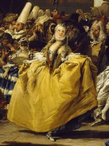 Karnevalsscen eller Menuetten av Giovanni Battista Tiepolo
