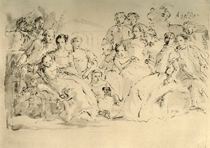 Sketch for a Group Portrait, mitten av 1700-talet, 1928 av Giovanni Battista Tiepolo