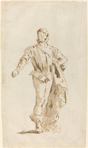 Stående man i sextonde århundradets kostym av Giovanni Battista Tiepolo