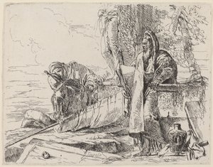 Stående filosof och två andra figurer av Giovanni Battista Tiepolo