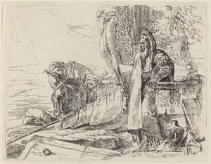 Stående filosof och två andra figurer av Giovanni Battista Tiepolo
