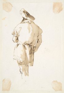 Stående mansfigur sedd bakifrån av Giovanni Battista Tiepolo