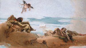 Studera för ett tak med personifiering av råd av Giovanni Battista Tiepolo