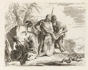 Astrologen och den unge soldaten, från Vari capricci (Various Capriccios) av Giovanni-Battista Tiepolo