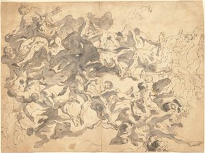 Der Sturz der rebellischen Engel von Giovanni Battista Tiepolo