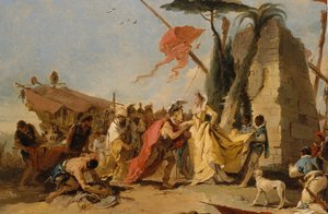 Antonius och Kleopatras möte, ca. 1745-47. av Giovanni Battista Tiepolo