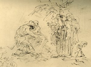 The Opening of a Grave, mitten av 1700-talet, 1928. av Giovanni Battista Tiepolo