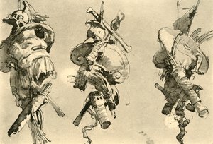 Tre troféer, mitten av 1700-talet, 1928 av Giovanni Battista Tiepolo