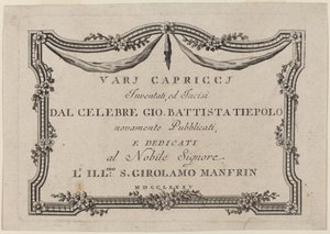 Titelsida av Giovanni Battista Tiepolo