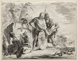 Olika Caprices: Astrologen och den unge soldaten av Giovanni Battista Tiepolo