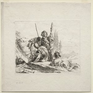 Olika Caprices: De tre soldaterna och pojken av Giovanni Battista Tiepolo