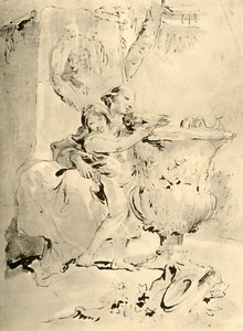 Ung kvinna och pojke, mitten av 1700-talet, 1928 av Giovanni Battista Tiepolo