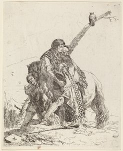 Ungdom, visman och skötare med häst av Giovanni Battista Tiepolo