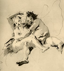 Zephyr och Flora, 1757, 1928 av Giovanni Battista Tiepolo