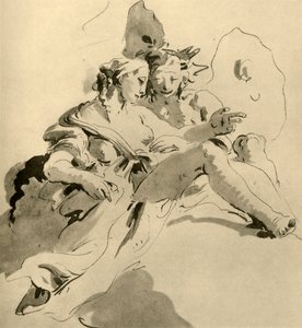 Zephyr and Flora, mitten av 1700-talet, 1928 av Giovanni Battista Tiepolo