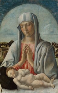 Madonna Adoring the Sleeping Child, tidigt 1460-tal. av Giovanni Bellini