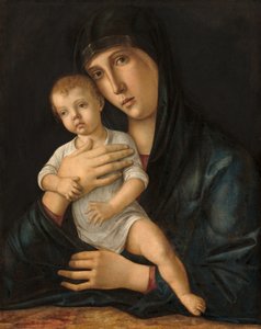 Madonna med barn, ca 1480-1485 (olja på pannå) av Giovanni Bellini