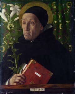 Porträtt av Fra Teodoro av Urbino som Saint Dominic av Giovanni Bellini