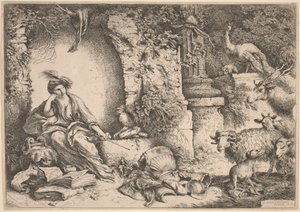 Circe som förvandlar Ulysses män till odjur av Giovanni Benedetto Castiglione