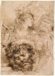 David med Goliats huvud av Giovanni Benedetto Castiglione