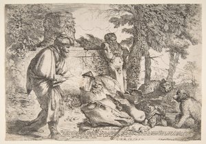 Diogenes letar efter en ärlig man, ca. 1645-47. av Giovanni Benedetto Castiglione