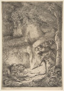 Att hitta de heliga Petrus och Paulus kroppar, 1645-51. av Giovanni Benedetto Castiglione