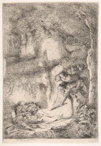 Att hitta kropparna av de heliga Petrus och Paulus, ca. 1647-51. av Giovanni Benedetto Castiglione