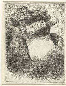 Huvudet på en man med en banderole Liten studie av huvuden med orientaliska huvudbonader (serietitel) av Giovanni Benedetto Castiglione