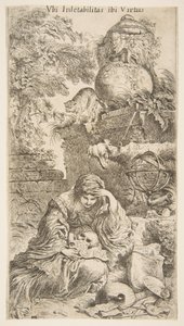 Melencholia, ca. 1645-1646. av Giovanni Benedetto Castiglione