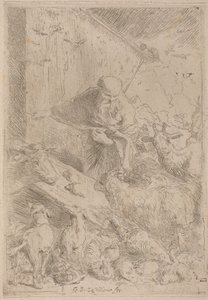 Noa och djuren som går in i arken av Giovanni Benedetto Castiglione