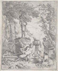 Pan Liggande framför en Herm av Giovanni Benedetto Castiglione