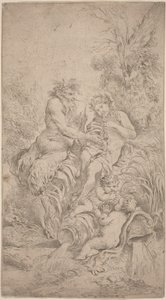 Pan och Olympus av Giovanni Benedetto Castiglione