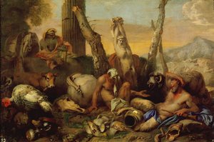 Fabeln om Diogenes, letar med en lykta efter en god man