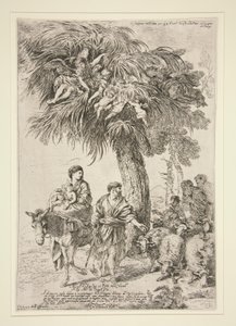 Flygningen till Egypten av Giovanni Benedetto Castiglione