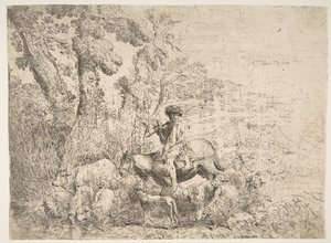 Ung herde till häst, 1638. av Giovanni Benedetto Castiglione