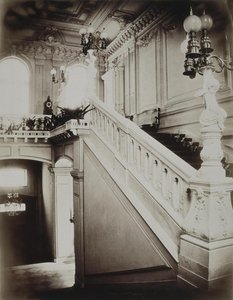 Stroganovpalatset i Sankt Petersburg. Den stora trappan med nedre vestibulen, 1860-tal