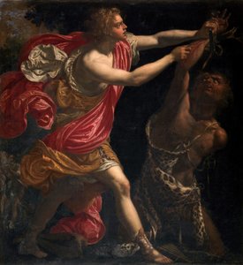 Tillskriven Giovanni Bilivert - Apollon flår Marsyas, 1630 c