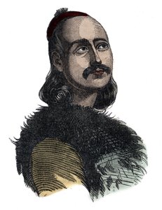 Markos Botsaris (grekiska frihetskriget 1788-1823) - gravyr av Giovanni Boggi av Giovanni Boggi