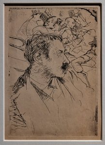 På Operan i Paris, ca 1880 (randigt på papper) av Giovanni Boldini