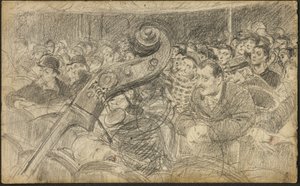 Publik på en parisisk teater II av Giovanni Boldini