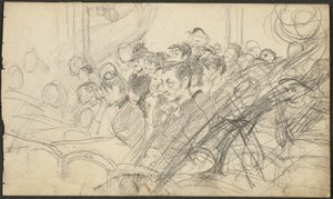 Publik på en parisisk teater I av Giovanni Boldini