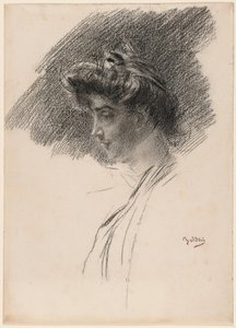 Byst av en ung kvinna i profil av Giovanni Boldini